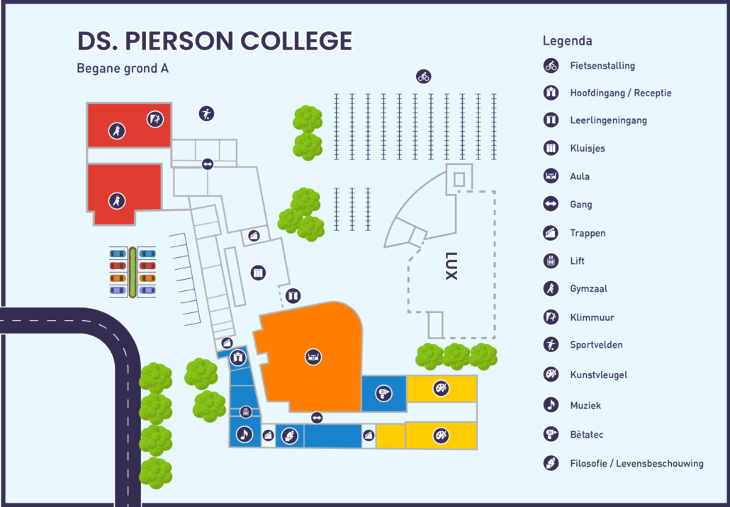 Pierson College - Plattegrond